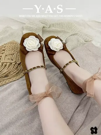 法式平跟设计感仙女单鞋女鞋子2024新款春季温柔复古玛丽珍晚晚鞋商品大图