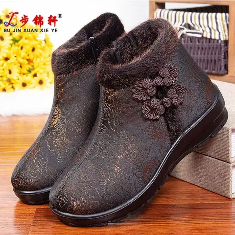 老北京布鞋女鞋旗舰店官方正品老年棉鞋女士雪地靴冬季老人妈妈鞋商品大图