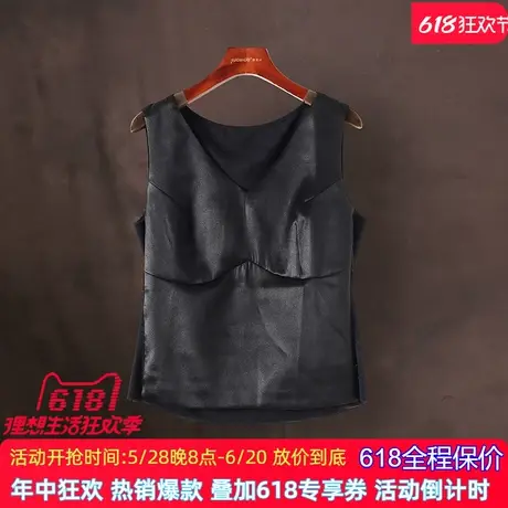 2025夏季新款香云纱龟纹背心马夹桑蚕丝真丝上衣吊带内搭无袖小衫商品大图