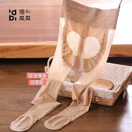 顶瓜瓜夏季超薄任意剪丝袜女连裤袜隐形防勾丝脚底加棉商品大图