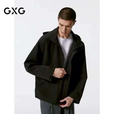 GXG男装  简约连帽夹克男户外外套 24秋季品G24X213024商品大图