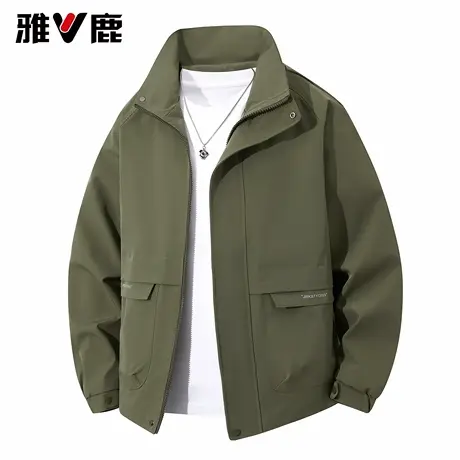 雅鹿2026春秋新款翻领商务休闲夹克外套男户外时尚潮牌高级感上衣商品大图