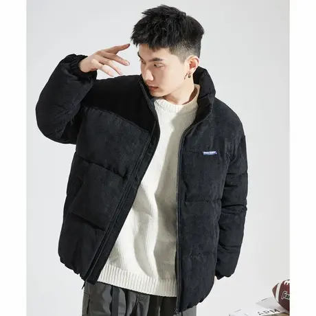 唐狮灯芯绒棉衣男士秋冬季新款立领面包服加厚外套保暖袄子潮图片