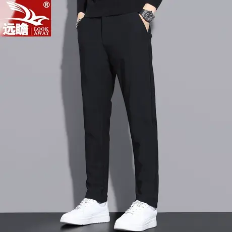 潮牌休闲裤男士春秋季2023新款束脚宽松运动九分工装裤子男款秋天商品大图
