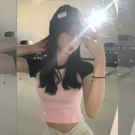 ins纯欲风撞色拼接纯棉短袖女辣妹露脐修身显瘦T恤插肩袖短款体恤商品大图