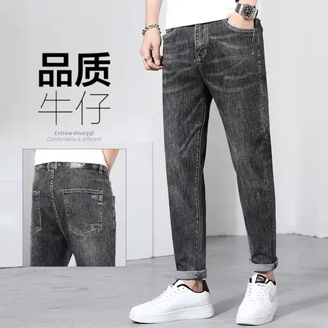 痞帅潮牌广州新塘镇牛仔裤男士直筒宽松休闲男裤子春季春秋款春装商品大图