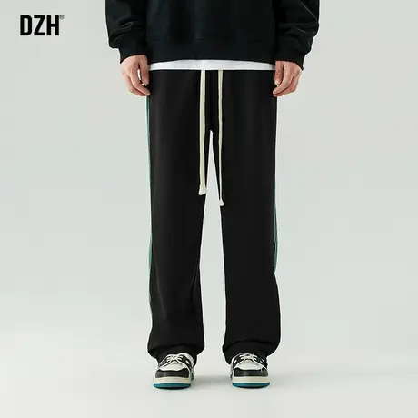 男士裤子2023新款秋季黑色休闲裤男春夏款直筒宽松潮牌垂感阔腿裤商品大图