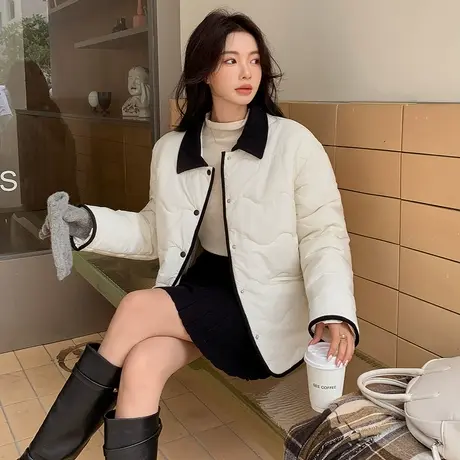 唐狮小香风棉衣女冬季新高级感超好看棉服学生短款夹棉外套青少年商品大图