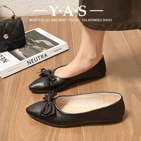 豆豆鞋女平底2024春季新款浅口休闲蝴蝶结鞋百搭软底单鞋休闲女鞋图片