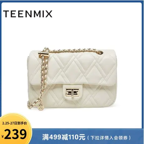 天美意时尚百搭链条包包女单肩斜挎包新款商场同款X2562AX3商品大图