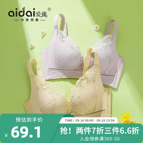 爱戴内衣女防下垂收副乳聚拢植物染小胸显大外扩型平胸专用文胸秋商品大图