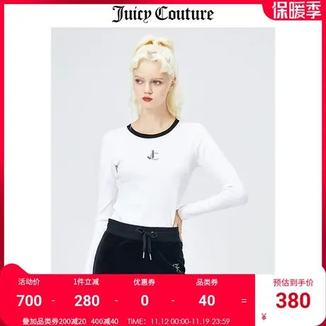 Juicy Couture橘滋长袖T恤女美式秋冬新款百搭针织打底长袖上衣商品大图
