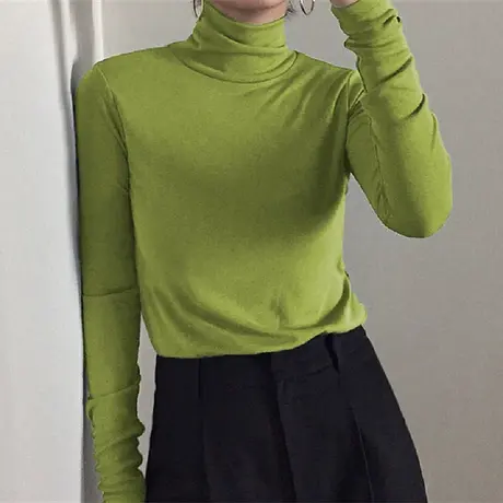 2023年早秋季新款百搭内搭高领打底衫春秋冬女装ins上衣服长袖t恤图片