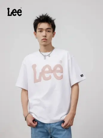 Lee24男女同款圆领大LOGO印花短袖T恤LUT0077333RX00F商品大图