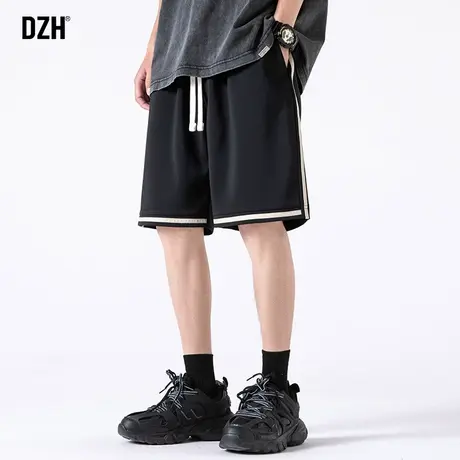 男士美式运动短裤男夏季潮牌黑色五分裤2023新款速干冰丝裤篮球裤商品大图