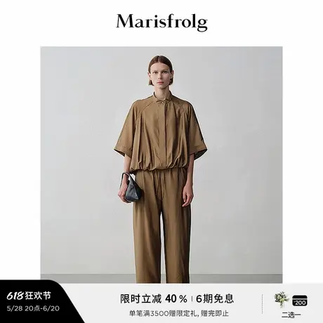 【无压力职场】玛丝菲尔时尚小立领插肩袖造型休闲上衣图片