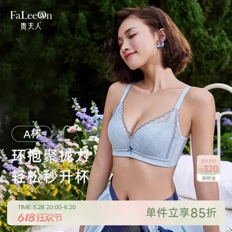 【商场同款】贵夫人小胸聚拢显大加厚蚕丝内衣女性感蕾丝文胸1233商品大图