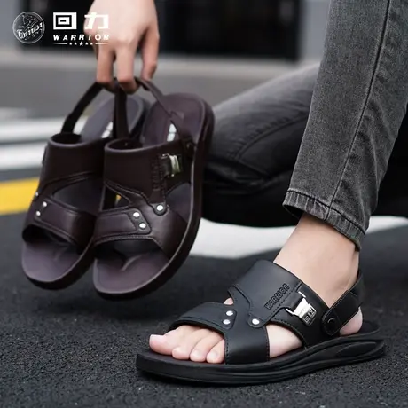 Warrior/回力男士凉鞋防滑耐磨沙滩鞋夏季外穿休闲户外男拖鞋两用商品大图