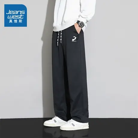 E8真维斯男装2025春季新款时尚潮流复古慵懒风男款裤子休闲卫裤图片