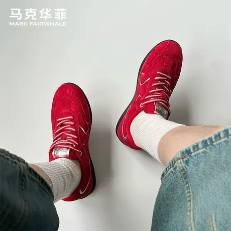 马克华菲美式复古德训鞋男款情侣潮鞋运动赛车鞋男透气休闲阿甘鞋商品大图