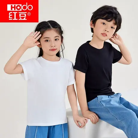 【会员】红豆儿童纯棉凉感短袖T男童女童学生白色全棉100%棉运动T商品大图