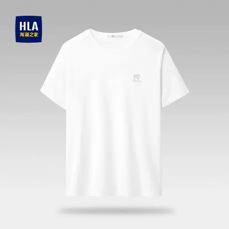 【奥莱】HLA/海澜之家易打理短袖T恤夏季凉感圆领个性字母短t男商品大图