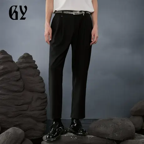 雅戈尔奥莱 GY男装夏竹浆纤维混纺面料天然抗皱锥形裤男士图片