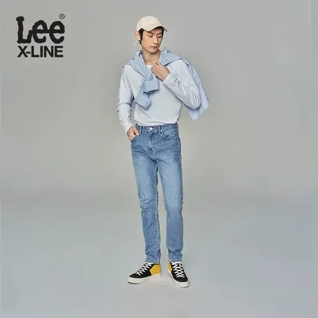 LeeXLINE23新品705标准中腰锥形浅蓝色男款牛仔长裤经典休闲潮流图片