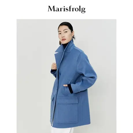 【意大利进口面料】玛丝菲尔春季羊毛经典毛呢外套大衣商品大图