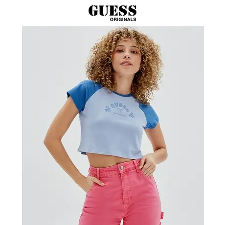 【38上新季】GUESS Originals女士截短甜辣设计感短袖T恤上衣商品大图