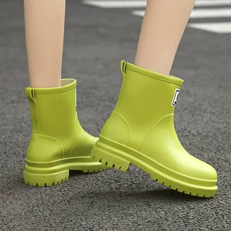 雨鞋女款外穿防水防滑时尚雨靴2024新款网红中筒胶鞋软底耐磨水鞋商品大图