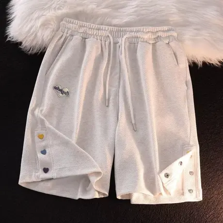 短裤女夏季薄款宽松设计感小众高腰显瘦直筒休闲运动五分裤潮ins图片