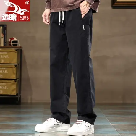 休闲裤男款春秋季新款阔腿长裤子潮牌男装运动卫裤美式宽松直筒裤商品大图