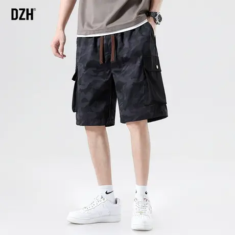 男士迷彩工装短裤男夏季直筒宽松裤子男款2023新款美式高街五分裤商品大图