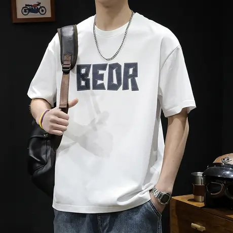 2024新款衣服男款圆领大码男装体恤图片