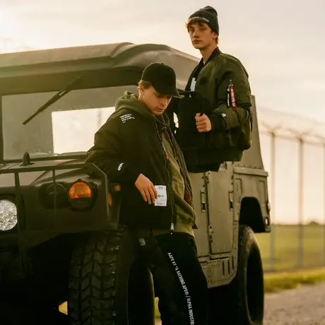 Aapex ALPHA INDUSTRIES 联名猿颜印花迷彩拼接束脚裤9512XXH商品大图