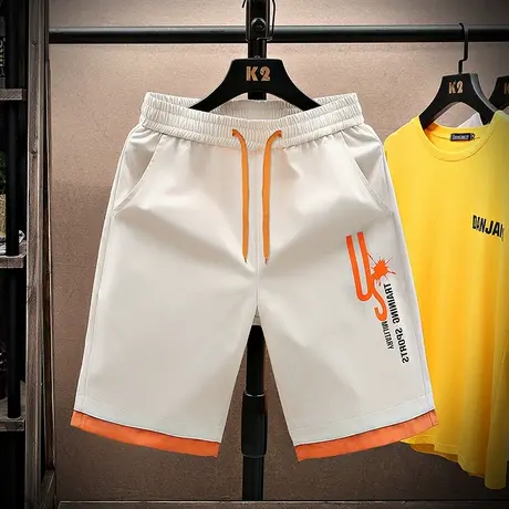 夏装短裤男外穿潮牌潮流五分裤2023夏季新款休闲沙滩裤子大裤衩子商品大图