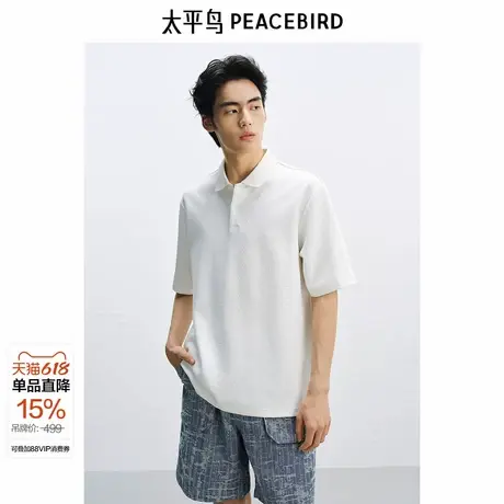 【父亲节礼物】太平鸟男装POLO衫25新款60支醋酸上衣 B1COF2307 &图片