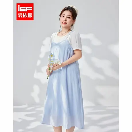 IEF/爱依服大码女装2025夏季新款法式温柔小女人气质显瘦连衣裙商品大图