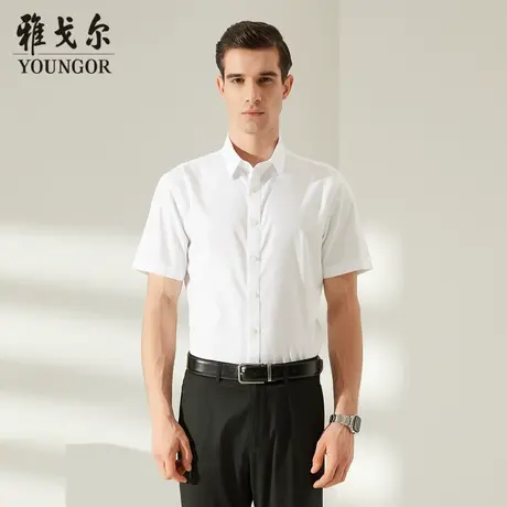 雅戈尔奥莱 男装商务休闲短袖衬衫衬衣男商品大图