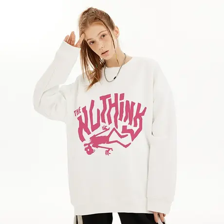 Nuthink潮牌宽松潮流高街美式卫衣春季男潮2023新款大码上衣男款商品大图