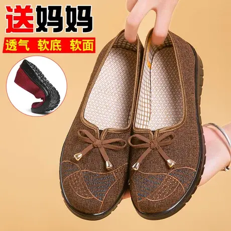 老北京布鞋女鞋旗舰店官方软底老人奶奶鞋防滑单鞋舒适平底妈妈鞋图片