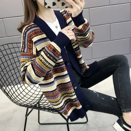 早春装2023年新款爆款时尚洋气春款开衫女士毛衣针织外套女春秋季图片