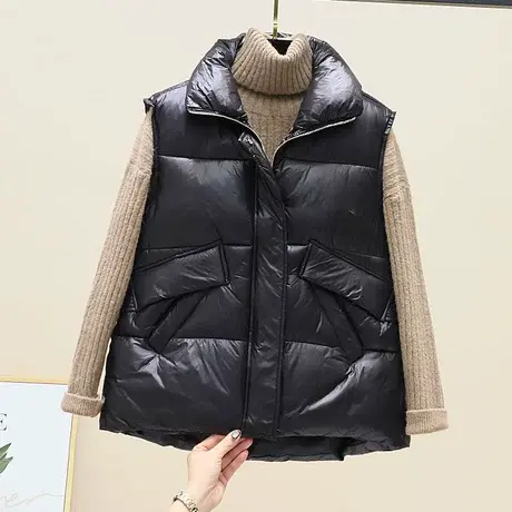 羽绒棉服马甲女秋冬背心2023新款韩版时尚宽松短款外套百搭坎肩潮商品大图