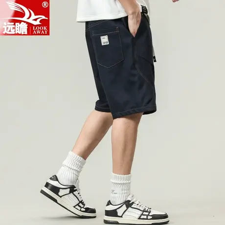休闲短裤男款夏季薄款宽松直筒中裤2023新款潮牌工装男士五分裤子商品大图