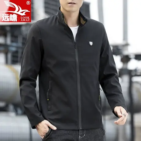 春秋季外套男士2024新款韩版百搭休闲长袖上衣服宽松立领夹克男装商品大图