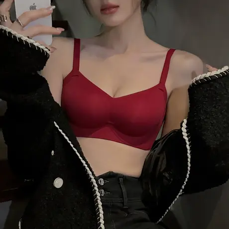 小胸内衣女无痕舒适加厚聚拢显胸大胸罩无钢圈收副乳平胸专用文胸图片