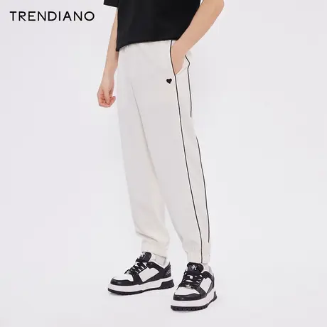 TRENDIANO华夫格运动休闲裤2024年春季新款潮流宽松束脚裤男裤图片