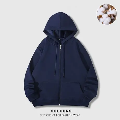 开衫卫衣男春秋款美式潮牌重磅夹克男生衣服连帽情侣上衣秋装外套商品大图