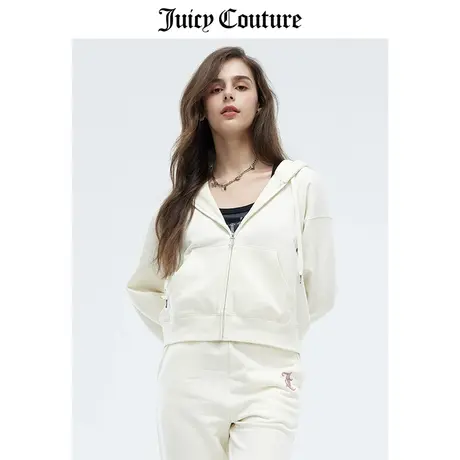 Juicy Couture橘滋外套女春季新款美式运动宽松休闲针织夹克上衣商品大图